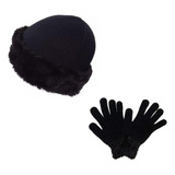 Touca Feminina E Luva Kit Inverno Conjunto Touca E Luva Frio