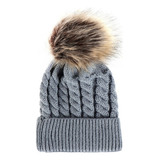 Touca Gorrinho Bebe Infantil Pom Pom Croche Frio