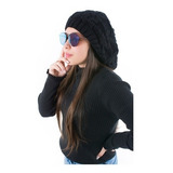 Touca Gorro Boina De Lã Trança Beanie Feminina Top 