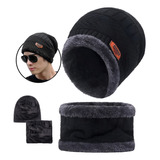  Touca Gorro + Cachecol Forrada Lã Frio Unissex Premium 