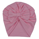 Touca Gorro Turbante Com Laço Infantil Bebê Menina Rn A 06 M