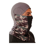 Touca Ninja Mascara Balaclava Camuflada Com Cinza Uv50 