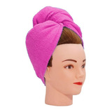 Touca Toalha Para Cabelo Atoalhada Com Botão 3 Und