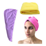 Touca Turbante Banho Cabelo Microfibra Anti Frizz Rosa