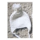 Touquinha Gorro De Crochê Pompom Lã Newborn Outono Inverno