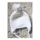 Touquinha Gorro De Crochê Pompom Lã