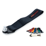 Tow Strap Hook Cinta Para Reboque Fita Esportiva Engate Cor Preto