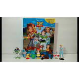 Toy Story 4 Livro + Cenário + 10 Miniaturas Para Brincar