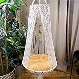 TOYAFUN Cama Suspensa Para Gatos Rede De Macramê Para Decoração De Casa Interna E Externa Móveis De Parede Para Gatos Boho Para Dormir Brincar E Descansar