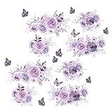 TOYANDONA 2 Folhas Adesivos De Parede Decorativos Autoadesivos Decalques Para Paredes Adesivos De Parede Para Quarto Parede De Flores Vintage Aplique Floral Pegajoso Interior Pvc