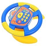 TOYANDONA Brinquedo De Volante Giratório 360- - Base Em Forma De U E Ventosa Volante De Carro Com Música Brinquedo De Simulação De Corrida