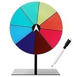 TOYANDONA Roda De Prêmio Roda Giratória De Apagamento A Seco De 8 Polegadas Roda De Roleta De 8 Cores Roda De Roleta De Mesa Com Suporte Marcador De Apagamento A Seco Roda Da Fortuna Jogo