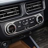 Toycidfg Painel De Navegação De Controle Central De Ventilação De Ar Condicionado De Borda Inferior Moldura Decorativa Liga De Alumínio, Ford Maverick 2022 2023, Acessórios Interiores (prata)