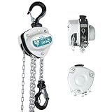 TOYO Grua De Corrente De 250 Kg De 1-4 Tonelada - Mini Guincho Manual Com Corrente De 3 M- Para Garagens- Armazém- Automotivo - Grua De Polia Resistente Com 2 Ganchos Resistentes -249-5 Kg 10 Pés-