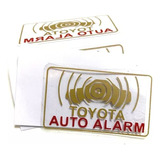 Toyota Auto Alarm Par De Adesivo