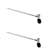Toyvian 2 Unidades Kit De Base De Percussão Suporte De Caixa De Altura Peças De Braço De Prato Grampo De Chapéu Suporte Metálico Montagem De Tambor De Concerto Címbalo Boom Metal Bateria