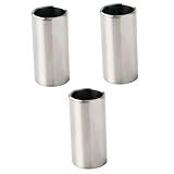Toyvian 3 Pecas Corrediça De Aço Cromado Guitarra Lap Slide Violão Elétrico Slide De Guitarra Slide De Aço Inoxidável Guitarras Controle Deslizante De Guitarra Blues Tubo De Dedo Metal