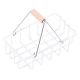 Toyvian Cesta De Casa De Boneca Modelos Brinquedo Cesta De Compras Em Miniatura Mini Cesto Portátil Cesta Minúscula Liga Mantimentos Faz De Conta Mini Cesta Ob11 Cesta Pequena Ferro Branco