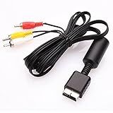 TRADERPLUS Cabo Composto AV Para RCA De 1 8 M Para Sony Playstation 2 PS2 Playstation 3 PS3