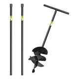 Trado 20cm 4 Facas Cabo Fixo 1m 2 Extensores De 1m