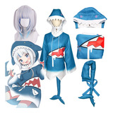 Traje Hololive Gawr Gura Fantasia Eng Shark Hoodie Tail