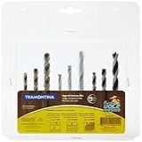 Tramontina 43408512 Jogo Brocas 9 Peças Com 3 Brocas S 5 6 E 8 Mm Para Aço Concreto E Madeira