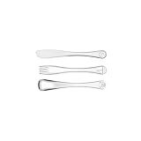 Tramontina 66973000 Jogo De Talheres Infantil Aço Inox Com 3 Peças- Prata