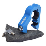Tranca Moto Manete Punho Manopla Freio E Acelerador Azul