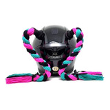 Trança Para Capacete Xuca Xuquinha Par Preto Rosa Pink Verde
