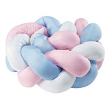 Trança Protetor Berço Americano Avulsa Grande Bege Neutro Cor Rosa azul branco Trança Avulsa