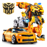 Transformers Bumblebee Camaro Vira Carro E Robô Brinquedo