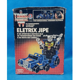 Transformers Eletrix Jipe Azul Estrela Funcionando Anos 80