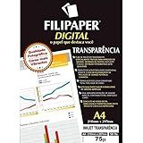 Transparência Jato De Tinta Sem Tarja Filipaper 50 Folhas