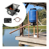 Tratador Automático Alimentador Peixes Animais Lagoa Bateria