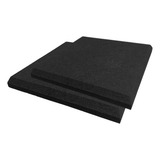 Tratamento Acústico De Lã De Pet C 2 Placas Preto 2 5cm