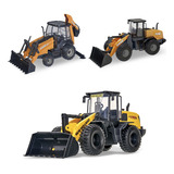 Trator Brinquedo Miniatura 2 Carregadeira E Retroescavadeira