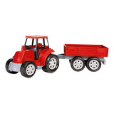 Trator Com Carretinha Agromax Caçamba Brinquedo 3 Anos