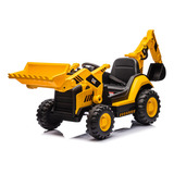 Trator Elétrico Infantil Retroescavadeira Caterpillar 12v