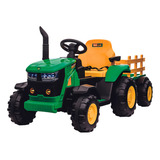 Trator Infantil Elétrico Verde Amarelo 12v Zippy Toys 110v