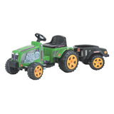 Trator Infantil Grande Verde Eletrico 6v Com Caçamba