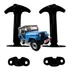Trava / Prendedor Capo Jeep Willys Cj5 (preto)  Valor Do Par