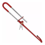 Trava Antifurto Pedal Volante Com Algema Aço Carro Universal