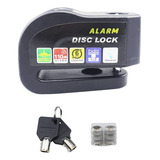 Trava Cadeado De Freio Disco Alarme Sonoro Para Moto Scooter Cor Preto
