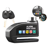 Trava Cadeado Disco De Freio Com Alarme Antifurto Para Moto