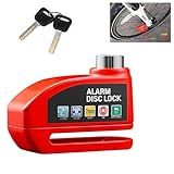 Trava De Disco Freio Cadeado Moto Sensor Alarme Sonoro 110db Anti Furto Roubo Motocicleta Bike Bicicleta Segurança Proteçao Sirene Potente
