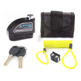 Trava Disco Moto Alarme Sensor Brinde Bolsa Cabo Stark
