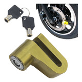Trava Disco Pequeno Zx7117 Amarelo Cg Tech Com Chave Reserva