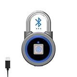 Trava Inteligente De Impressão Digital Cadeado Bluetooth Trava Biométrica Sem Chave à Prova D água Recarregável Por USB Portátil Armário De Academia Porta Galpão De Bicicleta Ao Ar Livre