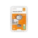 Trava Porta Magnético Standard Escovado Batedor Rodapé Com Imã Piso Comfortdoor