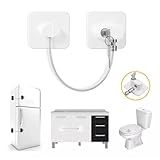 Trava Tranca De Segurança Chave Para Porta Gaveta Crianças Freezer Janela Porta Armario Geladeira Microondas Vaso Guarda Roupa Multiuso Flexível Bebe Nenem Infantil Focuslar Branco
